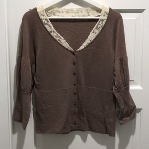 Knitted and Knotted romantic lace sweater